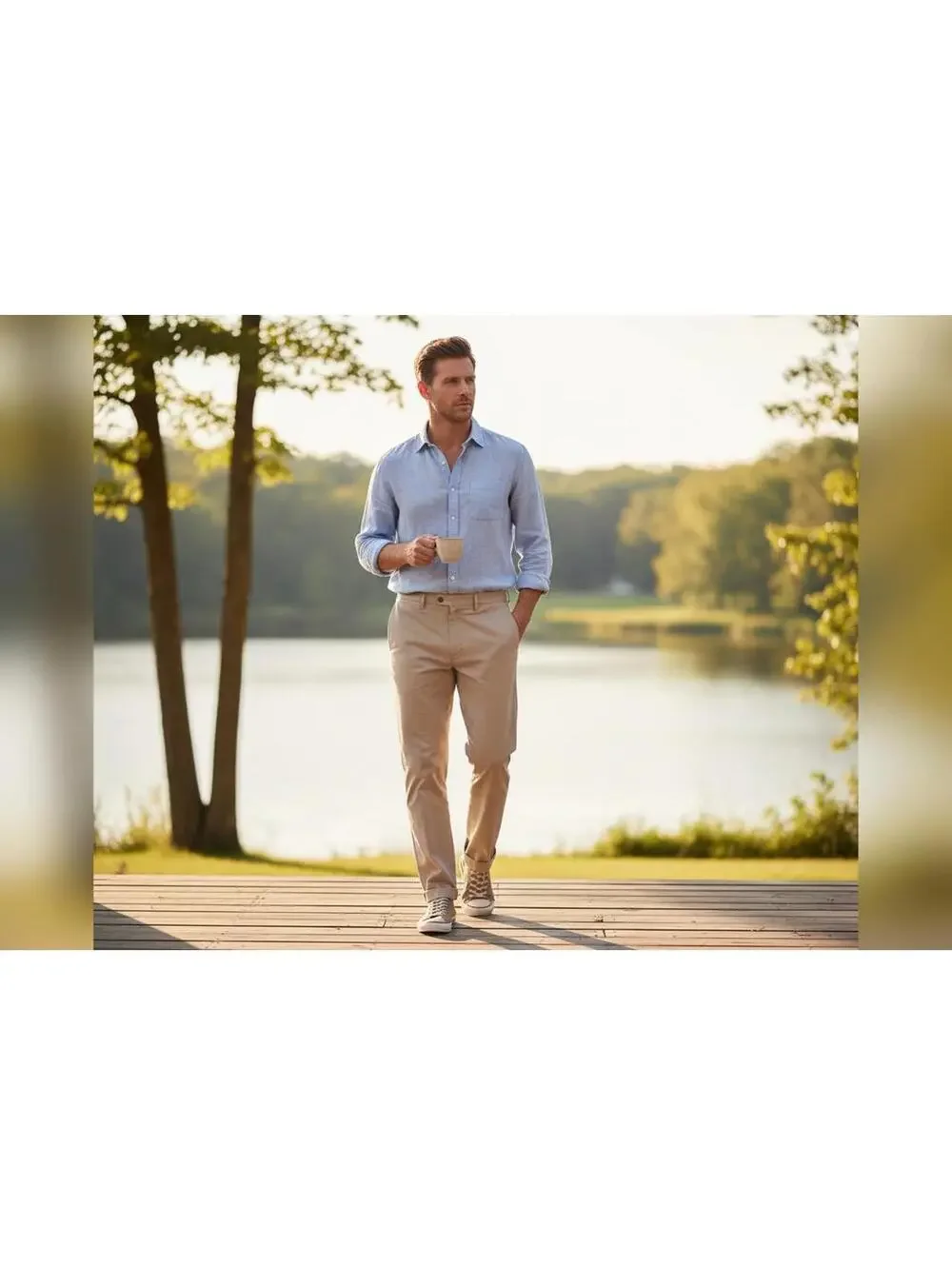 Banana Republic Chino khaki chino  pants in stone 35L
